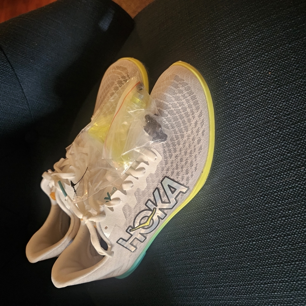 Hoka White and Teal Athletic Shoes - Picture 4 of 12